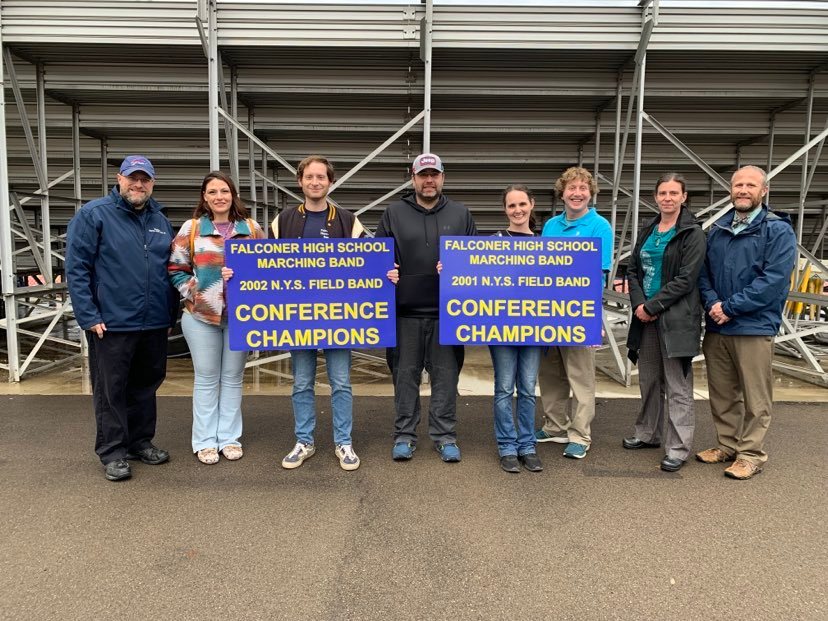 In With The New Championship Marching Band Signs Replaced At Falconer